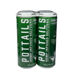 POTAILS LIME THC INFUSED SELTZER + CAFFEINE 20MG HEMP DERIVED THC