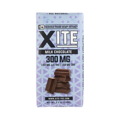 Haven Herb hemp infused chocolate bar XITE milk chocolate 300 MG with THC and CBD