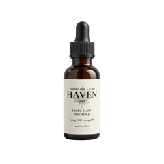 Haven Herb focus enhancing CBD tincture bottle with dropper for improved concentration
