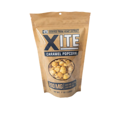Haven Herb XITE caramel popcorn hemp extract 200mg resealable bag edibles for sale snack